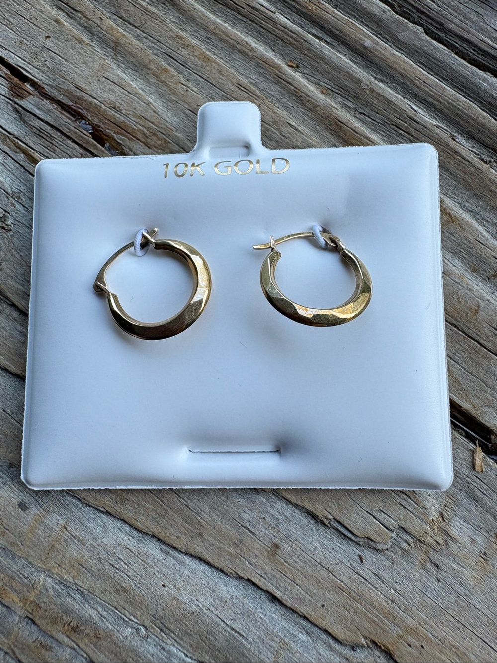 10K Gold Curved Small Hoop Earrings